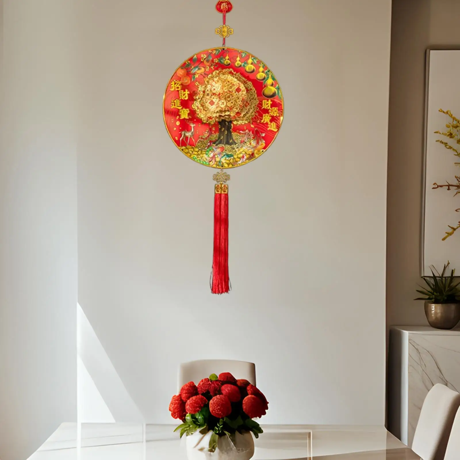 Decorazione da appendere per Capodanno cinese rossa per forniture per feste di festival d'ingresso
