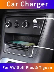 Para volkswagen tiguan golf plus duplo usb carregador de carro do telefone móvel carro-carregador para xiaomi samsung s8 iphone 6s 7 8 plus tablet