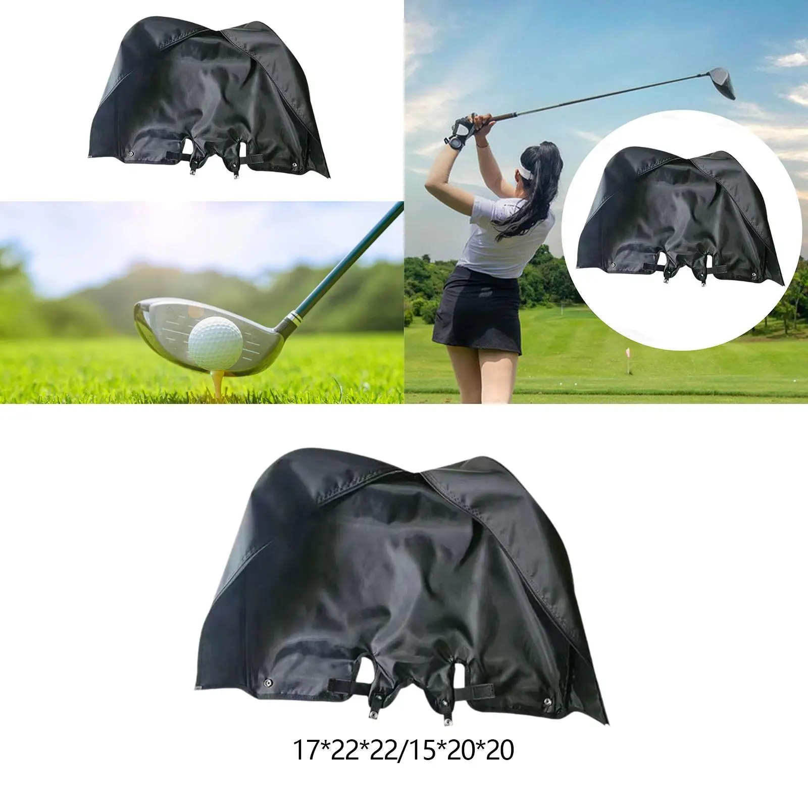 

Golf Bag Rain Cover Rainproof Portable Golf Supplies Waterproof Sturdy Nylon Golf Bag Rain Hood Golf Bag Cover Club Protector