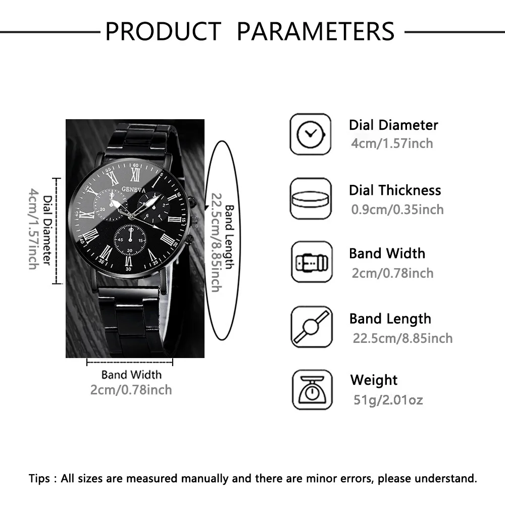 Men's Fashion Roman Digital Quartz Watch, Daily Wear, Father's Day, Christmas, the Best Gift Choice.
