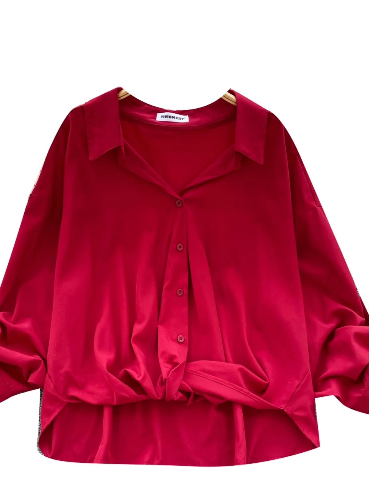 mat Kleur Lang Sve irt Dames Los Vlees Verhullend Ontwerp Ele Woon-werkverkeer Casual Top Polyestervezel