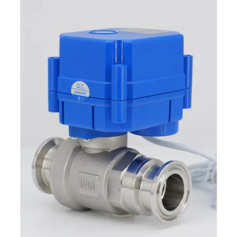Industrial 2-way electric ball valve, gas ball valve, 304/316L brass material, IP67, low current 12V 24V 220V AC DC