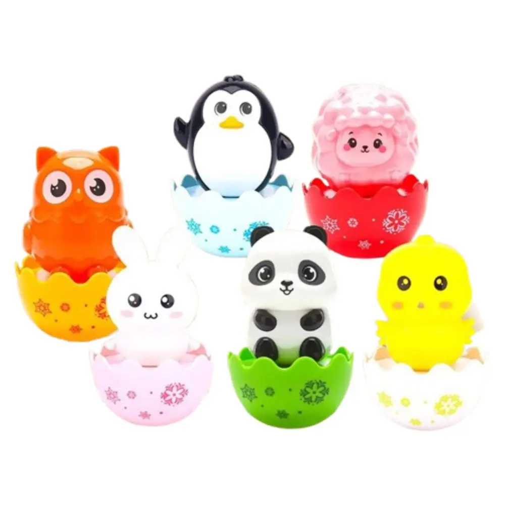6 stks/set ABS Kleine Pinguïn Tumbler Speelgoed Handgemaakte Schommelspeelgoed Kleine Schaap Tumbler Speelgoed Standbeeld Desktop Decoratie