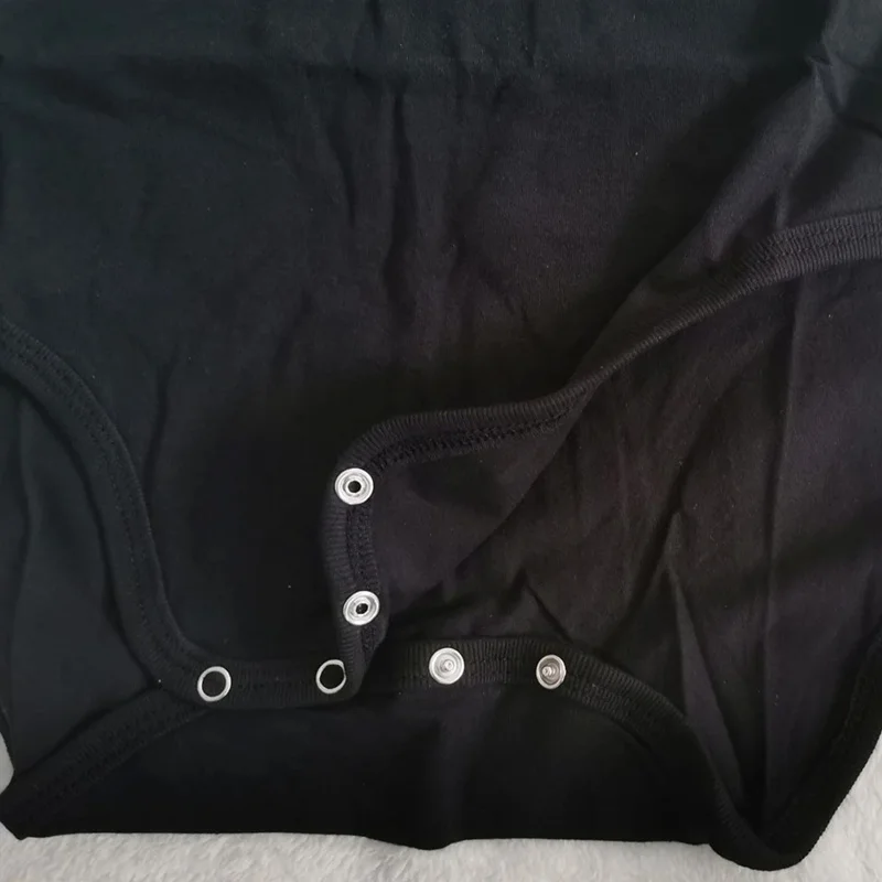 

ABDL Adult Baby Black Bodysuit With Snaps/Adult Long Sleeve Bodysuit Romper /Adult Jumpsuit/Adult Onesie