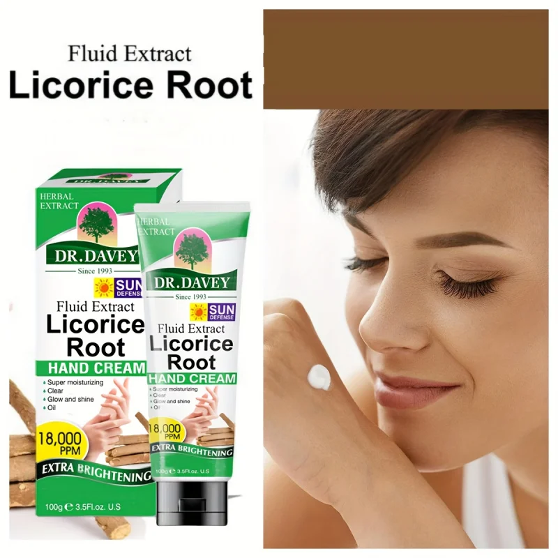 كريم اليد عرق السوس كريم اليد كريم اليد المرطب المنعش غير الدهني للرجال والنساء جميع المواسم العناية باليدين، سوي