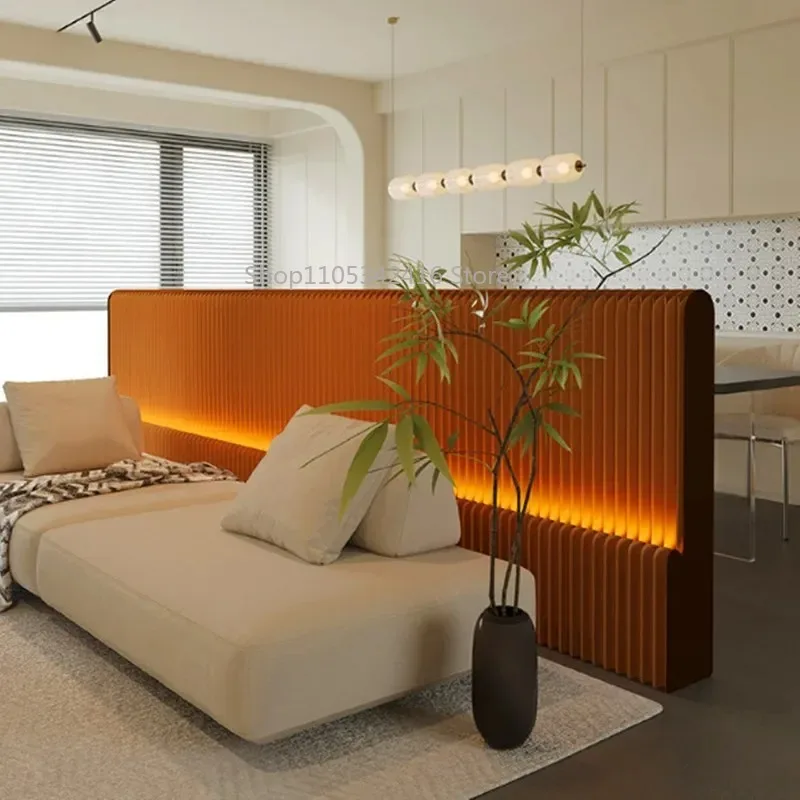Foldable Luminous Paper Screen Divider for Living Room Bedroom Half Partition Space Separation Wall Baffle Home Decoration