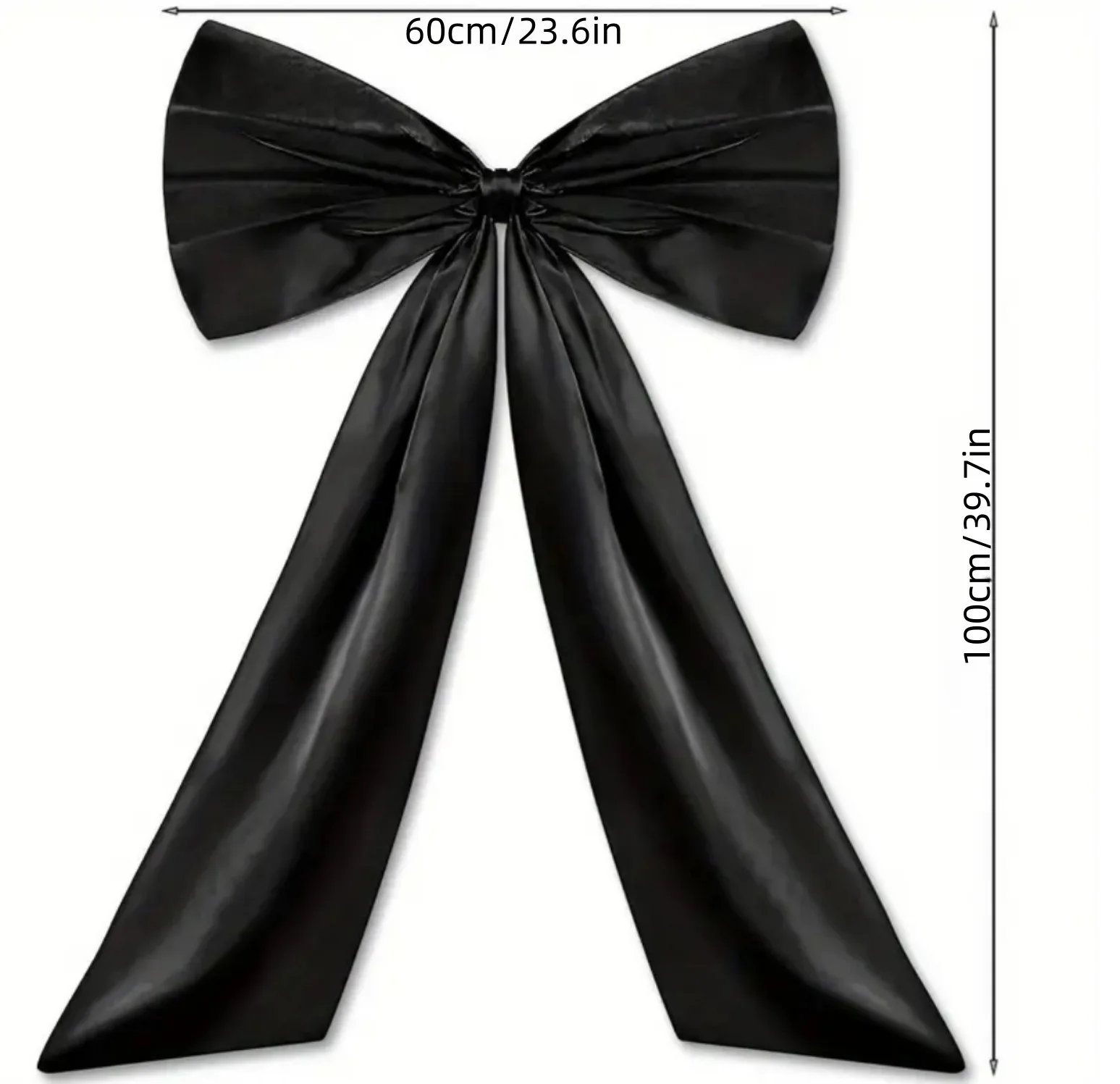 Party-Dekorationen mit großer Schleife, Weihnachtsbaumspitze, Schleifenband für Weihnachten, Hochzeit, Geburtstag, Party, Wandanhänger, Dekoration, 1 Stück – Detail 1