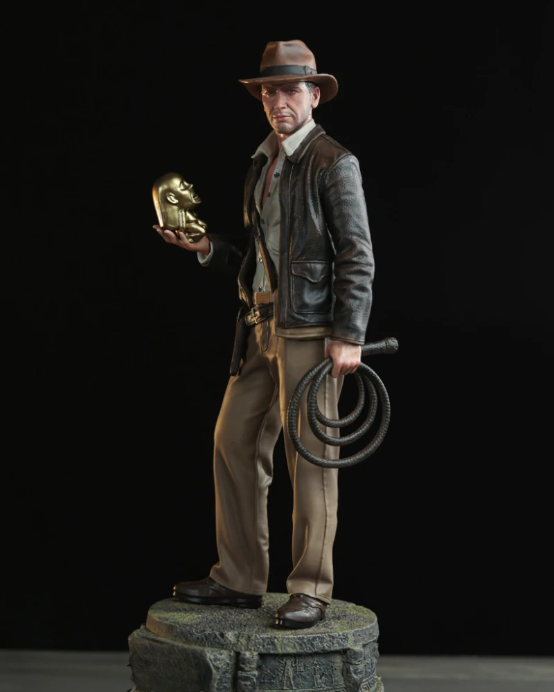 1/24 Scale DieCast Resin Figure Model Kit Cowboy Adventurer Indiana Jones Hobby Miniature Toys Unassembled Unpainted DIY Diorama