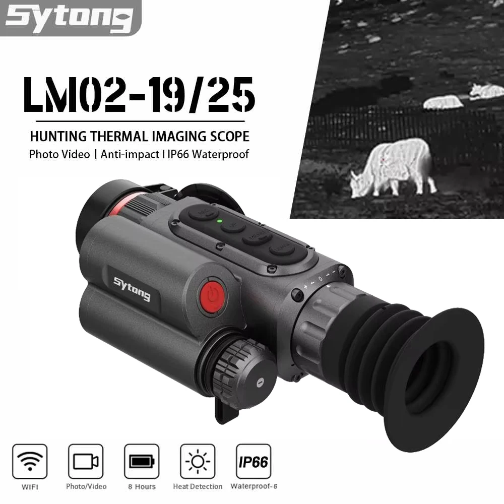 أحدث Sytong 256x192 التصوير الحراري LM02 LRF للصيد كاشف الرؤية الليلية واي فاي متصلة في الهواء الطلق تلسكوب الأشعة تحت الحمراء Camer