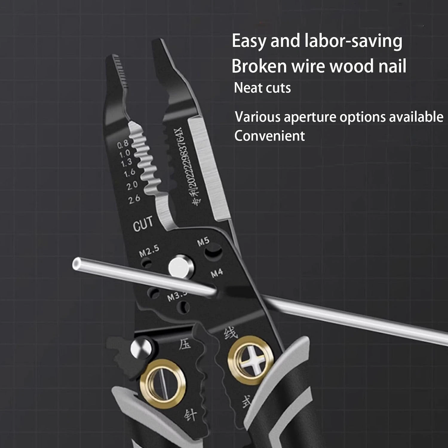 Steel Wire Stripper and Crimping Tool - Multi Purpose Electricians Pliers for Cutting and Crimping Hair cutter Foil shaver Nifes