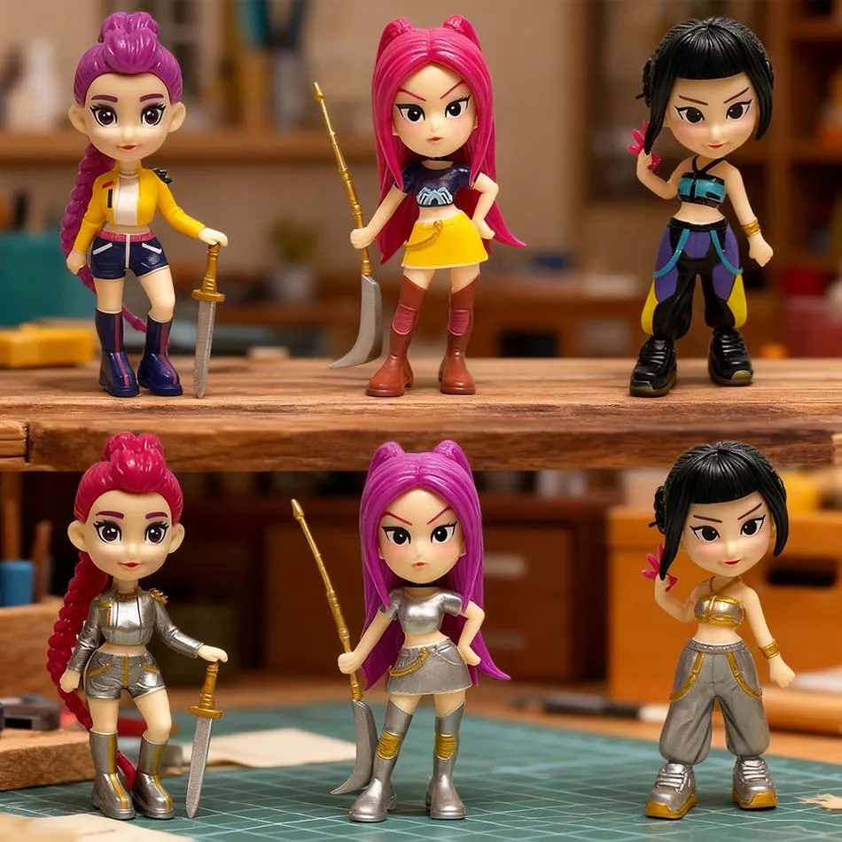 NEU 2026 Kpop Devil Hunter Rumi Zoe Mira Anime Polyvinylchlorid Charaktersammlung Desktop-Schmuckstücke Neujahrsgeschenk für Kinder