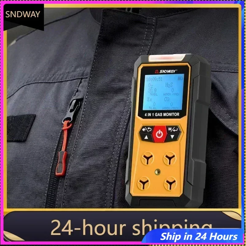 

SNDWAY SW-7500A Gas Detector Meter 4 In 1 Oxygen O2 Carbon Monoxide CO H2S Ex Combustible Gas Analyzer Leak Detector