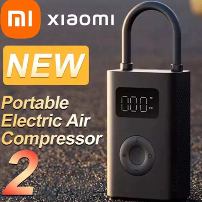 Xiaomi Mijia bomba de aire 2 25% velocidad Boost Mini compresor de aire eléctrico portátil Treasure 150PSI tipo C LED multiherramienta inflador Xiomi