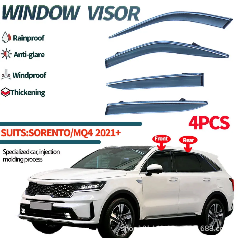 

Suitable for Kia Sorento window rain proof eyebrows KIA Sorento 2021+window visors