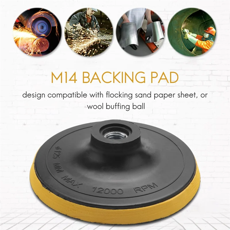 A96I-3X almofada de polimento almofada de apoio almofadas de lixa m14 para máquina de polimento novo diâmetro da linha k1: 125mm