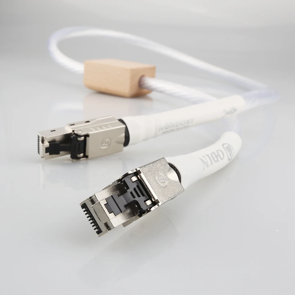 

High Quality Ethernet Cable Cat8 Speed Lan Cable RJ45 Network Patch Cable with high purity silver plated conductor