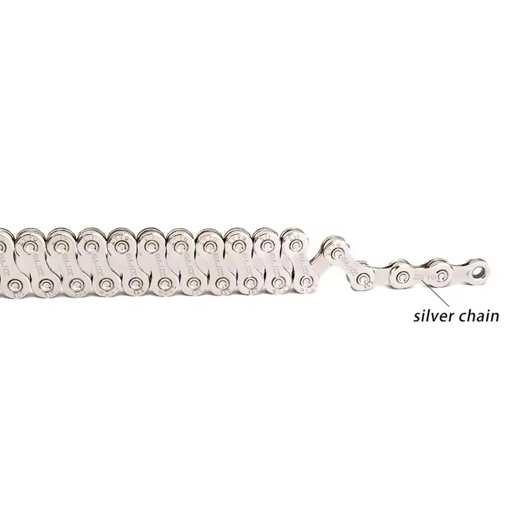 ZTTO Bicycle Silver Chain 7s 8s 9s 10s 11s 12s Speed Chain High Quality Durable Single Speed Chain with Missing Link Connector