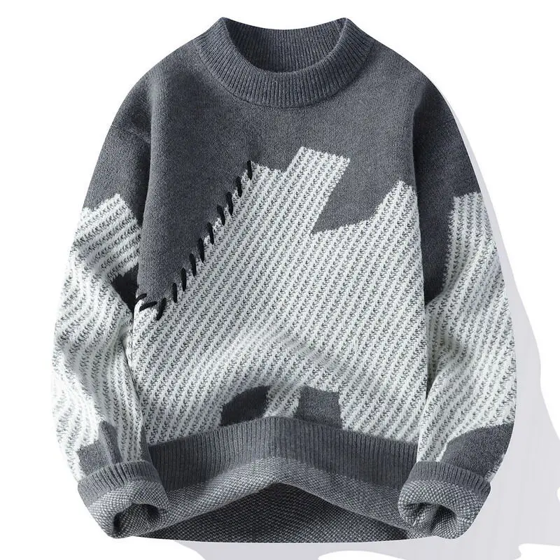 Male Pullovers Sweater For Men Spring Men's Clothing Fashion Autumn Men's Sweat-shirt Knit Casual Hombre Warm Solid Streetwear