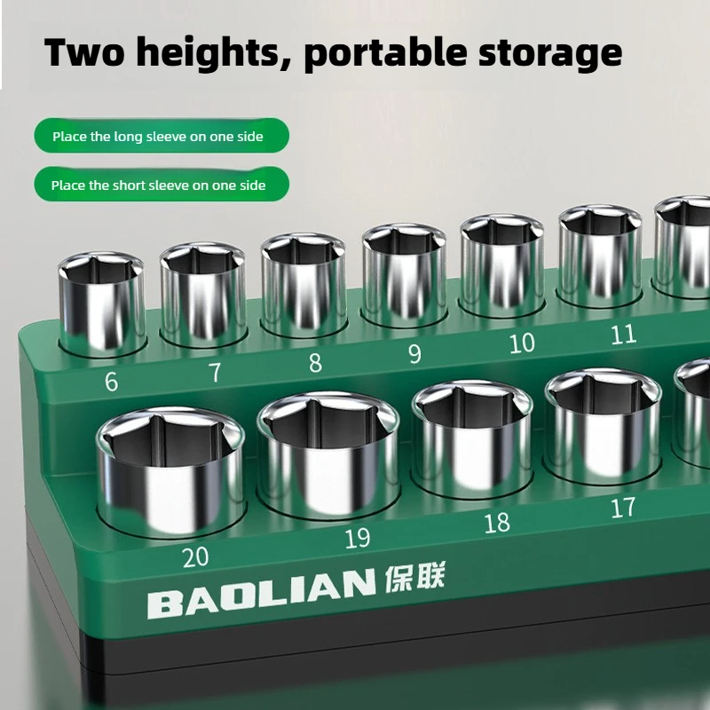 BAOLIAN Strong Magnetic Sleeve Storage Rack, Auto Repair Sleeve Tool, Anti Loss Storage Seat, Magnetic Sleeve Insertion Tool