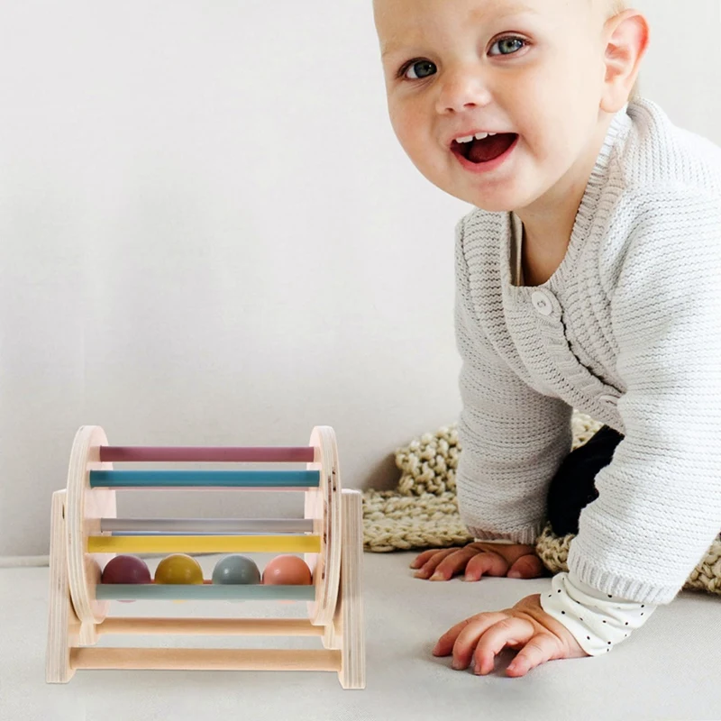 1 Piece Preschool Musical Drum Rolling Tummy Rainbow Prop Rolling Drum As Shown Infant Roller Modeling Prop