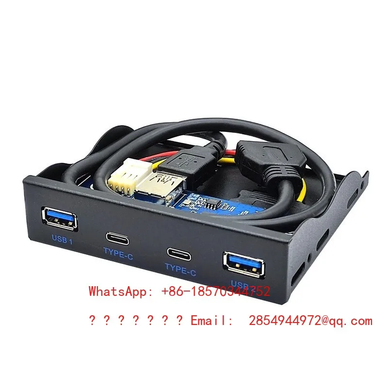 USB3.2 TYPE-C Floppy Drive Position Optical Drive Position Panel 3.5 Inch 5.25 Inch HUB 19PIN To C Port Front and Back Plug