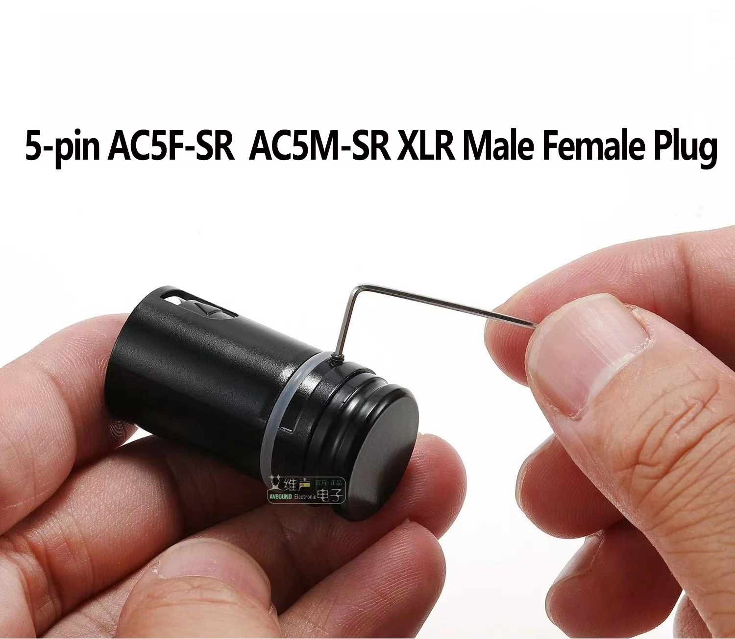Low profile 5pin XLR Cable Connector Plug 90° 360° Rotateable XLR Plug with Wrench,for Mic Audio Mixer Headphone Amplifier