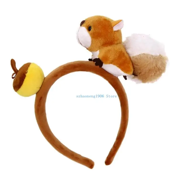 

85LF Women Hairbands Adorkable Squirrel Birthday Party Photo Props for Washing Face