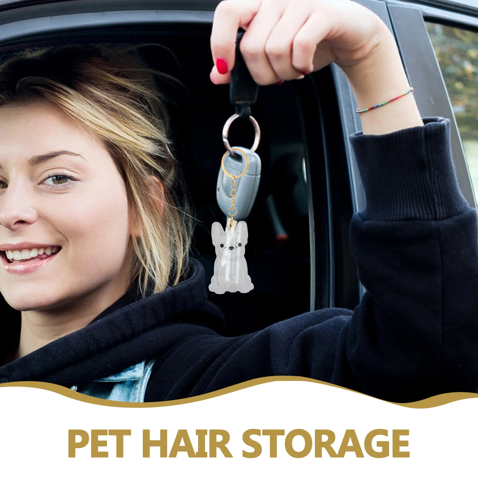 Caja de almacenamiento de pelo de mascota, colgante de llavero de perro transparente para cenizas, joyería de recuerdo, Mini urna, cápsula con dije, recuerdo de viaje, 2 uds.