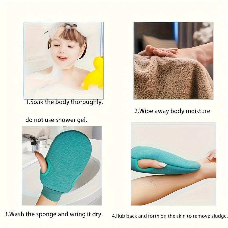 1Pcs Exfoliating Glove - Exfoliate Glove For Dead Skin Bath Exfoliating Gloves For Shower Spa Massage Body Scrub, Bath Accessory