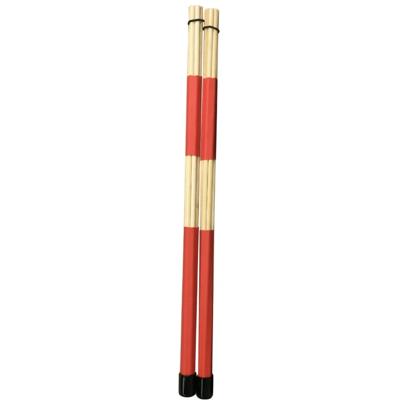 1 Pair Bamboo Drumsticks Brushes Rods Drum Brush Multi-Rod Bundle Sticks for Folk Music Percussion Accessories R66E