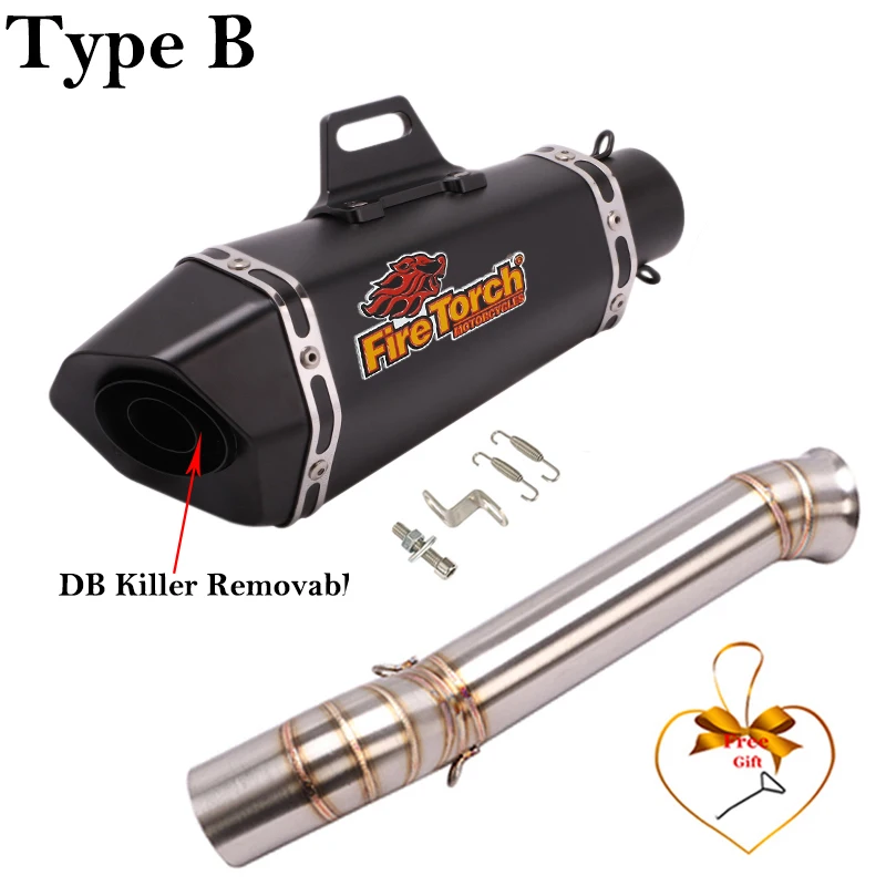 Slip On For CFMOTO 800MT 800 mt CF800-5A 2021 2022 Motorcycle Exhaust Escape Moto Middle Tube Link Pipe Carbon DB Kliier Muffler