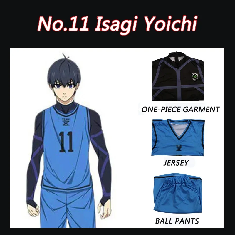 Anime Blue Lock Seishiro Nagi Isagi Yoichi Cosplay Costume Wig Football Jersey Men Women BLUE LOCK Cosplay Sportswear Jumpsuits