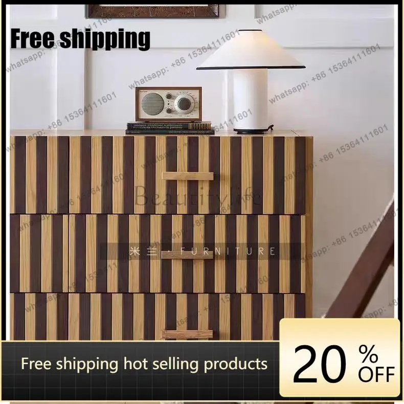 LD Nordic medieval style dining side cabinet Entry door porch cabinet Storage cabinet