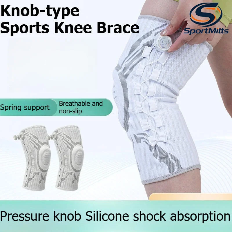 Smart Knob Knee Brace Patella Gel Pad Lateral Stabilizer Compression Support Joint Pain Relief Recovery Home Gym Wear Single