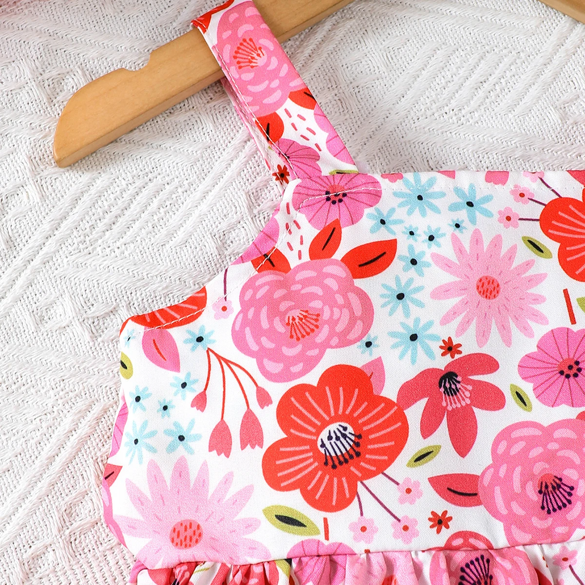 الصيف الوليد طفلة فستان بلا أكمام الشاطئ الحمالة فستان قبعة الشمس فساتين الأميرة 2 قطعة طفل فتاة الملابس لعمر 0-3