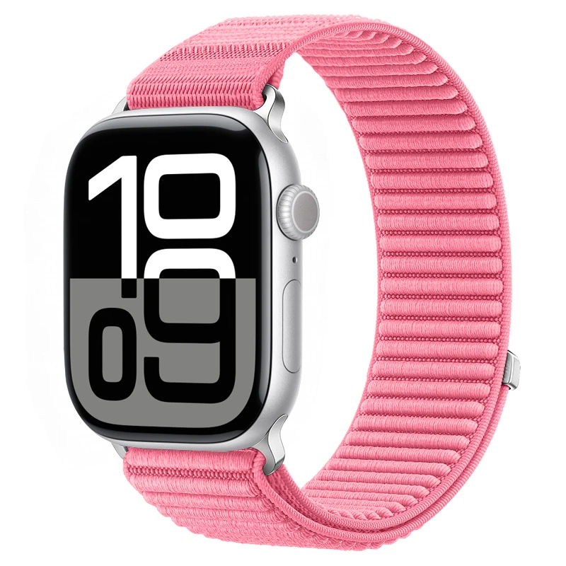 Sport-Nylon-Schlaufenarmband für Apple Watch-Armbänder 46 mm 44 mm 40 mm 42 mm 45 mm 41 mm Correa-Armband iWatch-Serie 11 SE 10 9 8 7 Ultra 3