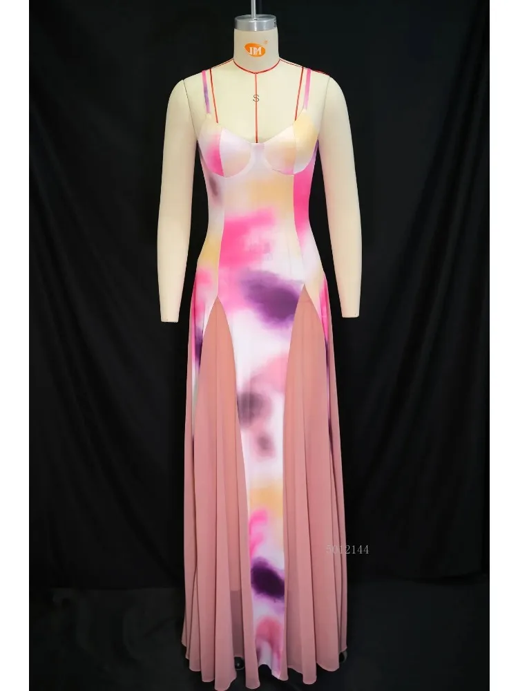 

Модное платье без бретелек с v-образным вырезом и открытой спиной, Новое поступление лета, женская трансграничная одежда, облегающее платье макси, новинка 2025 года