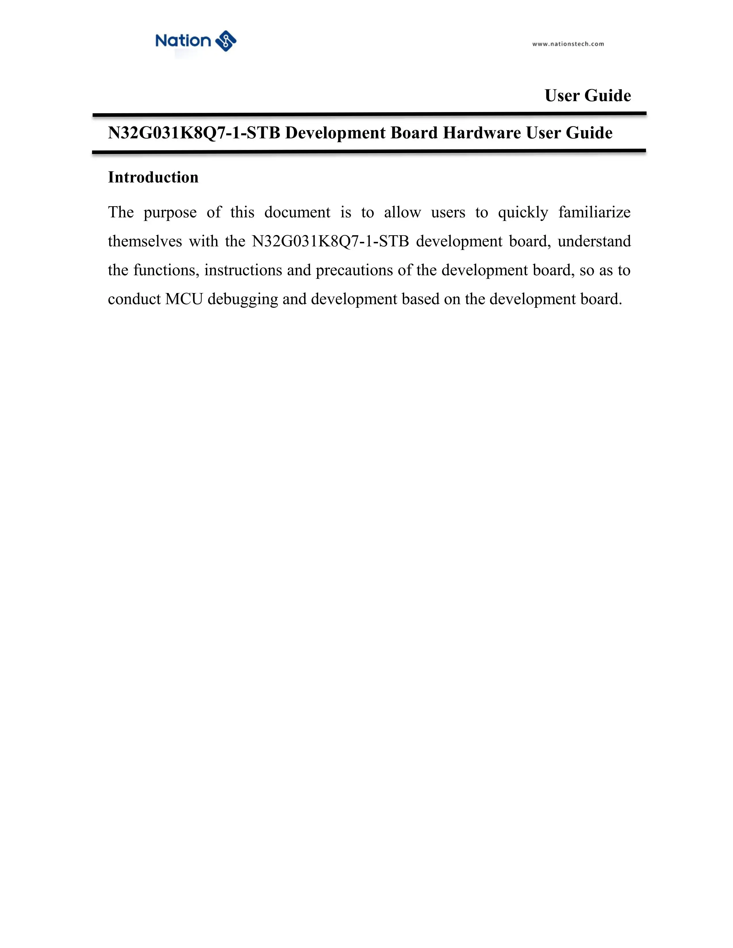 N32g031 Entwicklungs board N32G031K8Q7-STB Onboard NS-LINK Online-Debugger – Detail 3