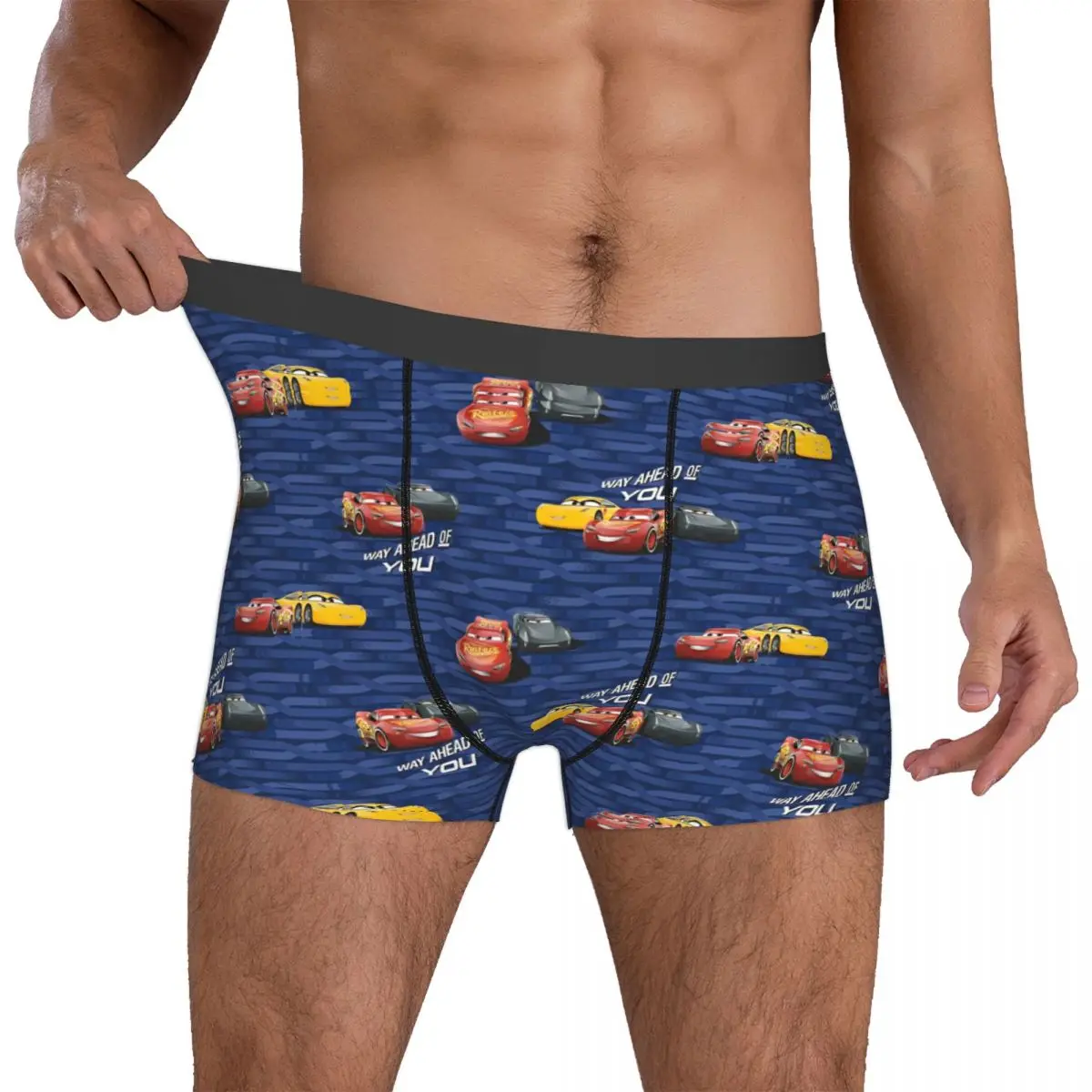 Lightning Mcqueen And Sally Car Boxershorts für Herren   Neuartige Unterwäsche Unterhose