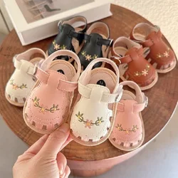 HAIZHIW Infant Baby Boy Girls Sandals Summer Baby Wedding Dress Flat Shoes Newborn Crib Shoes First Walkers Prewalkers Shoes ﻿ ﻿