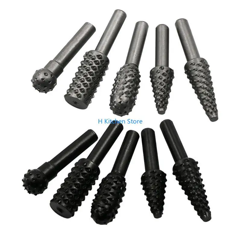 

16FC 5pcs Drill Bit Bit Metal Otary Burr Bit Bit Bit File File Grinder Pliging Rash Rash
