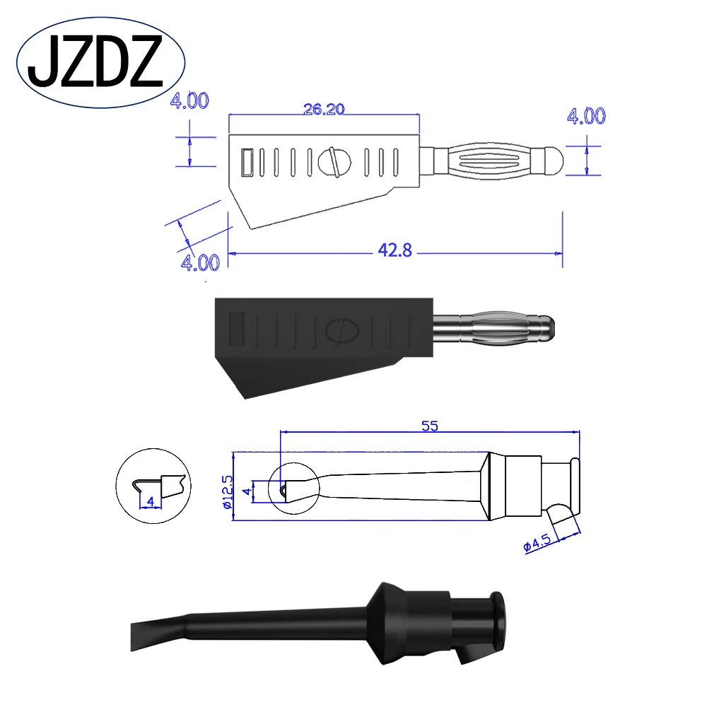 JZDZ18pcs Electrical Multimeter Test Leads Set with Alligator Clips Test Hook Test Probes Lead Professional Kit 1000V 20A JT0088