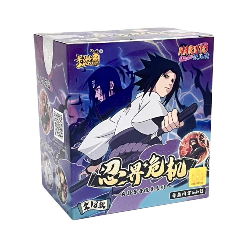 Card Game Naruto Wood Dawn Ninja World Crisis Badge Whirlpool Naruto Peripheral Blind Box Genuine Badge Boy Toy