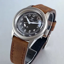 36mm Retro Field Bubble Dome Glass Watch NH35 Automatic Movement Luminous 20Bar Waterproof Watches Military Wristwatch