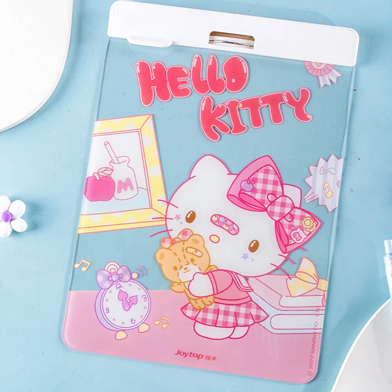 حافظة من الأكريليك الشفاف من كارتون سانريو مقاس A4، كتابة محمولة قوية ليس من السهل كسر اللوازم المدرسية لحافظة الطلاب