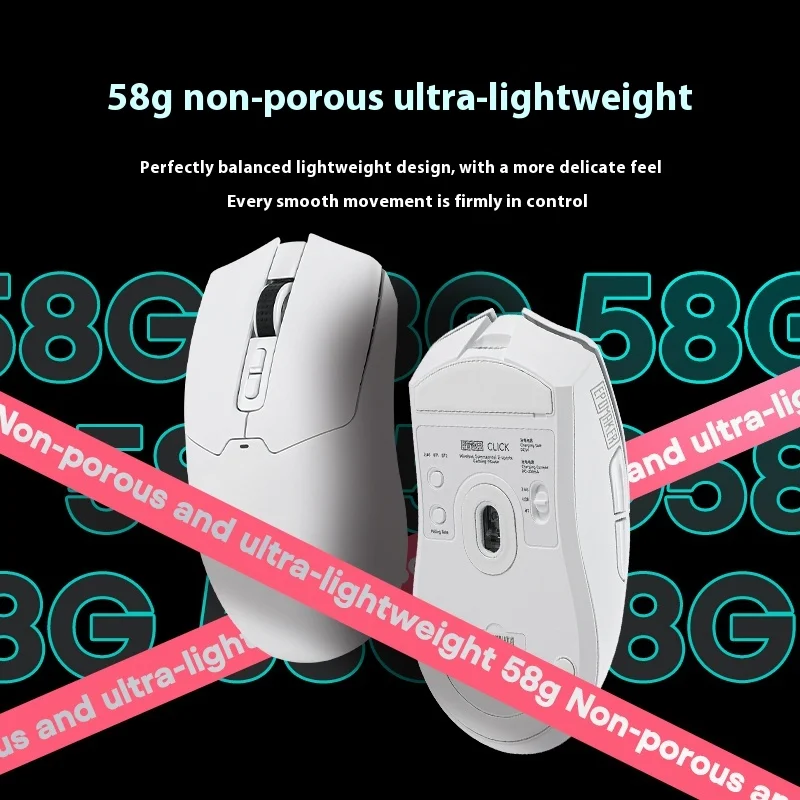 EPOMAKER انقر فوق الماوس اللاسلكي للفحص المهمي الثالث، لعبة خفيفة الوزن مجانية للفتحة، دفتر عقد رياضي إلكتروني يشعر بالراحة الجيدة #4