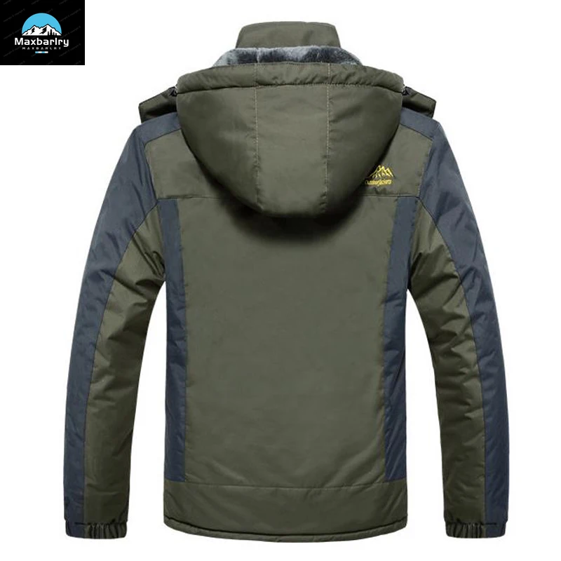 Winter Thicken Fleece Hiking Jackets Men Outdoors Waterproof Retro Parkas Mens Windbreaker Hunting Mountaineering Rain Jacket