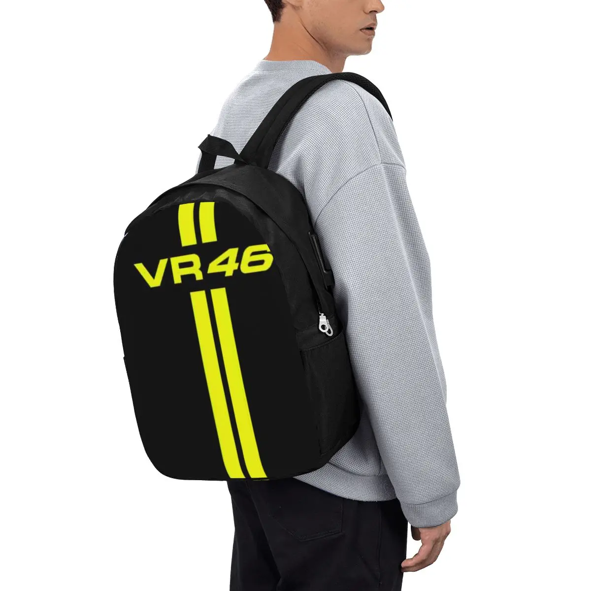 

Moto-Gp Rossi-Race Motorcycle Motocross Vr 46 Backpack Travel Notebook Bag Computer College Student School Bag Laptop