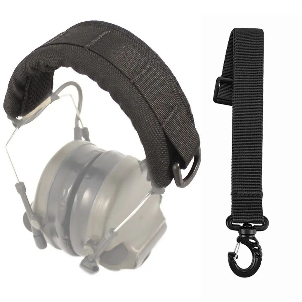 Tactical Molle Headband Modular Headset Cover  Earphone Microphone Protection Case Hunting Earmuff Headphone Stand Strap