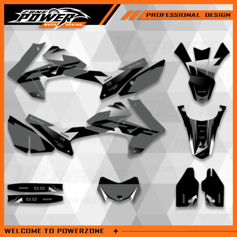 Powerzone For Honda CRF250L 2012 2013 2014 2015 2016 2017 2018 2019 2020 Motorcycle Team Graphic Backgrounds Decal Sticker Kits